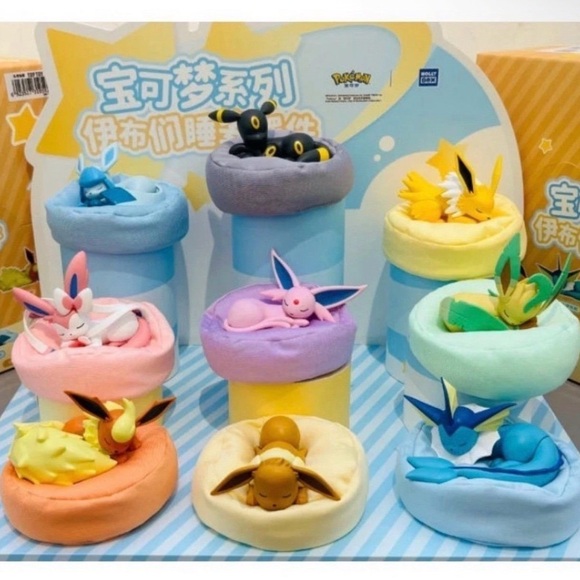 Pokemon Other - Evolutions Eevee Sleepy position toy figure Pokemon Complete Set 9 boxes total